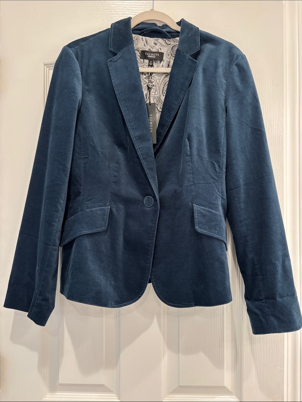 Talbots Women's Deep Teal Velvet Blazer